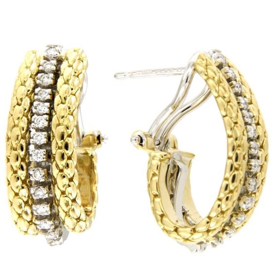 Orecchini Fope Donna in Oro giallo Diamante 0.26 Ct ORI30BBR - ORI30BBR